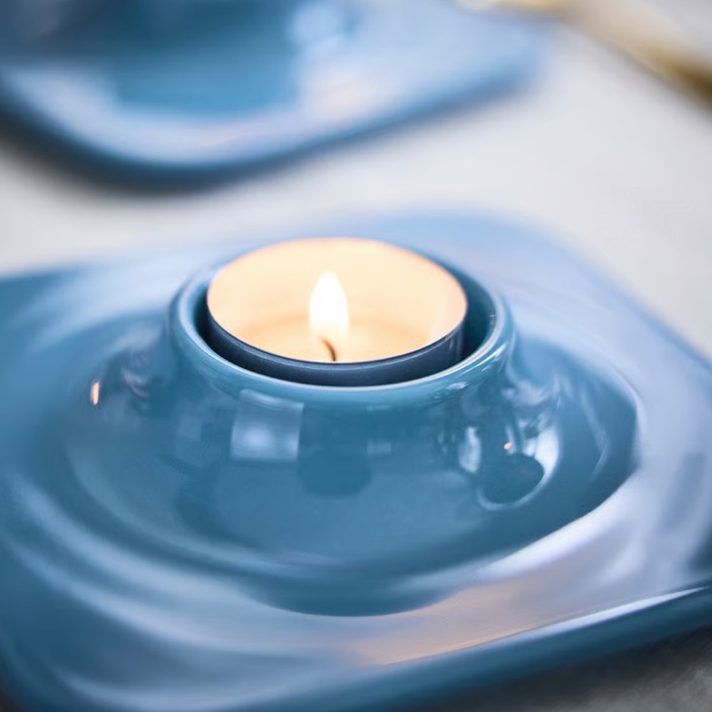 (4) Ikea VINTERFINT Blue Candle Holder Gustaf Westman Set of 4